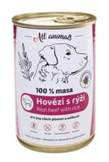 All Animals DOG hovädzie mleté s ryžou 400g