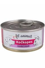 All Animals mačkopes steak z hovädzej svaloviny 100g