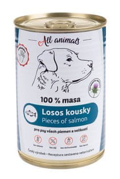 All Animals DOG losos kúsky 400g