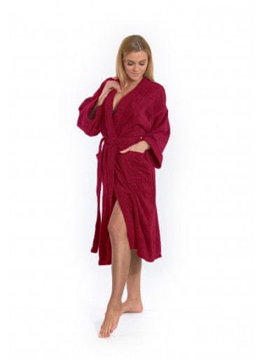 Interkontakt Dámsky župan model KIMONO 04 Bordeaux