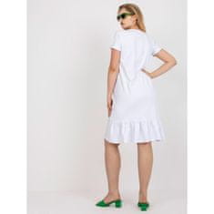 RELEVANCE Dámske šaty s volánom na chrbte bavlnené plus size ROS white RV-SK-7912.10P_387537 Univerzálne