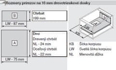 Blum Tandembox ANTARO vysoká bočnica K šedá/biela Dĺžka: 500 mm, farba: biela