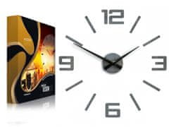 ModernClock 3D nalepovacie hodiny Reden 60x60 cm sivé