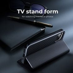 FORCELL Puzdro / obal pre Samsung Galaxy A40 čierne - kniha LUNA CARBON