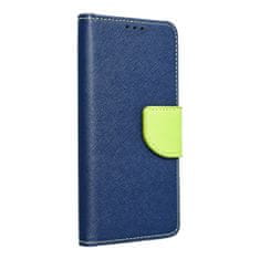 MobilMajak Puzdro / obal na Samsung Galaxy A34 modré / limetkové - kniha Fancy Book