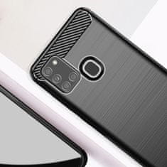 FORCELL Obal / kryt pre Samsung Galaxy A21s čierny - Forcell Carbon