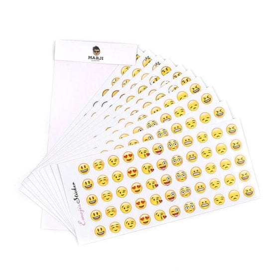 Northix Emoji nálepky - 33 rôznych motívov