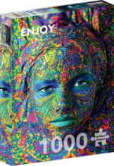 ENJOY Puzzle Umelecky nalíčená žena 1000 dielikov