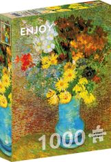 ENJOY Puzzle Vincent Van Gogh: Váza so sedmokráskami a sasankami 1000 dielikov