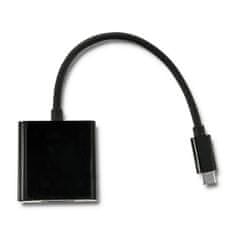 Qoltec USB typ C samec / HDMI samica | 4K | 23cm