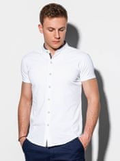 OMBRE Pánska košeľa s krátkym rukávom Conway biela xxl