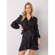 ITALY MODA Dámske šaty s volánom JANE black DHJ-SK-11037.46P_361220 Univerzálne