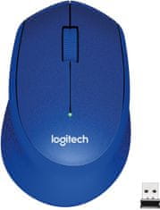 Logitech M330 Silent Plus (910-004910), modrá