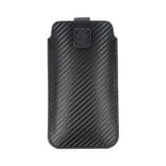 FORCELL Puzdro / obal pre Apple iPhone 13 mini / 6 / 7 / 8 / 12 mini - zasúvacie puzdro Forcell POCKET Carbon