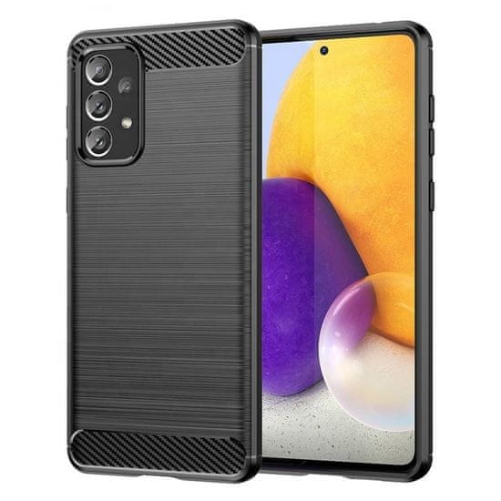 FORCELL Obal / kryt pre Samsung Galaxy A72 5G / LTE čierny - Forcell Carbon