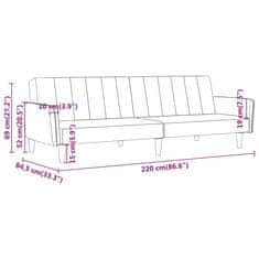 Vidaxl 2-miestna rozkladacia pohovka hnedá látková