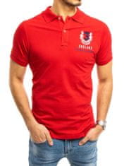 Dstreet pánske polo tričko s límčekom Harri červená XXL