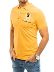 Dstreet pánske polo tričko s límčekom Melete žltá XXL