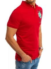 Dstreet pánske polo tričko s potlačou Halimatu červená XXL