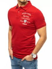 Dstreet pánske polo tričko s límčekom s výšivkou Dayaram červená M