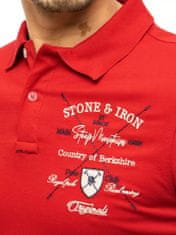 Dstreet pánske polo tričko s límčekom s výšivkou Dayaram červená M