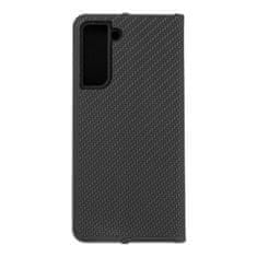 FORCELL Puzdro / obal pre Samsung Galaxy S21 čierne - kniha Luna Carbon