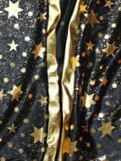 Plášť kúzelnícky s hviezdami čierny - 3–10 rokov (104–110 cm)