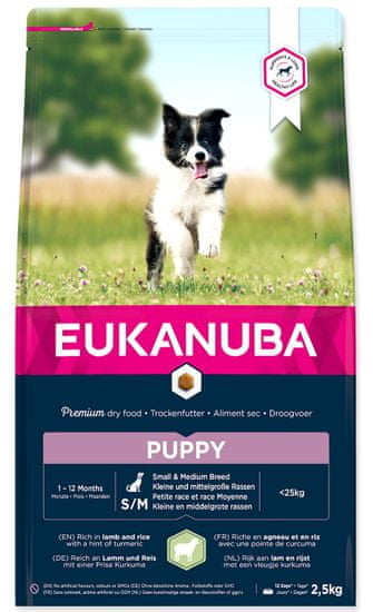 Eukanuba Puppy Small & Medium Breed Lamb 2,5 kg