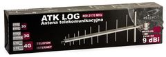 Dipol GSM/DSC/UMTS/HSDPA Logaritmická anténa (s 10m káblom + SMA konektor)