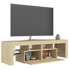 Vidaxl TV skrinka s LED svetlami, dub sonoma 140x36,5x40 cm