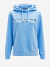 Tommy Hilfiger Svetlomodrá dámska mikina s kapucňou Tommy Hilfiger XS