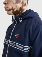 Tommy Jeans Tmavomodrá pánska ľahká bunda s kapucňou Tommy Jeans XL