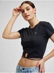 Tommy Jeans Čierny dámsky crop top Tommy Jeans XS