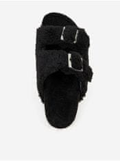 Replay Čierne dámske papuče s umelým kožúškom Replay 36