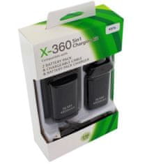 sapro Nabíjacia stanica pre XBOX 360, 2ks batérií 4800mAH SAP KX7A