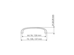 ATM Úchyt UN45 - satina Rozteč: 96 mm