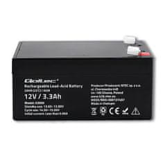 Qoltec Batéria AGM | 12V | 3,3Ah | max. 49.5A