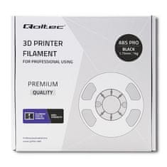 Qoltec Professional 3D tlačové vlákno | ABS PRO | 1,75 mm | 1 kg | čierna