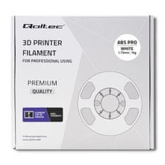 Qoltec Professional 3D tlačové vlákno | ABS PRO | 1,75 mm | 1 kg | Studená biela