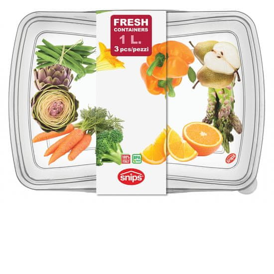 Snips 19218SN Set 3 Fresh nádoby na potraviny obdĺžnik 1 l