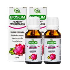 BIOSLIM Výživový doplnok - detox, spaľovanie tukov a chudnutie kvapky s tumerikom a L-karnitínom. Pre mužov a ženy SET 2x20 ml