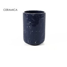 AB LINE 537225GL pohár na zubné kefky dekor modrý mramor, keramika