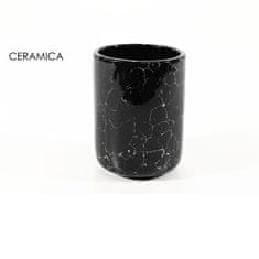 AB LINE 537219GL pohár na zubné kefky dekor čierny mramor, keramika