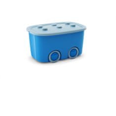 Kis 21106KS1 Funny box 46 l, 58 x 39 x h 32 cm s kolieskami, modrý