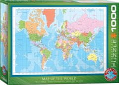 EuroGraphics Puzzle Mapa sveta 1000 dielikov