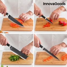 InnovaGoods Súprava nožov Black Shark Swiss·Q Namiutsu, 4 ks