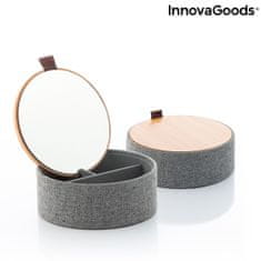 InnovaGoods Bambusová šperkovnica so zrkadlom Mibox