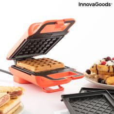 InnovaGoods Vaflovač a sendvičovač s receptami 2 v 1 Wafflicher