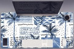 kobercomat.sk Pracovná podložka s obrázkom modrá palma 120x60 cm 