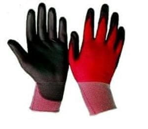 Červené pracovné rukavice veľkosti 8